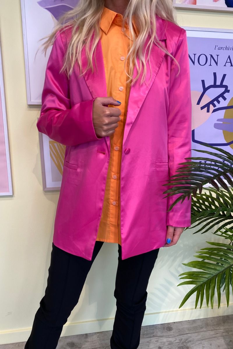 A-View - Blazer - Swan Satin Blazer - Pink 