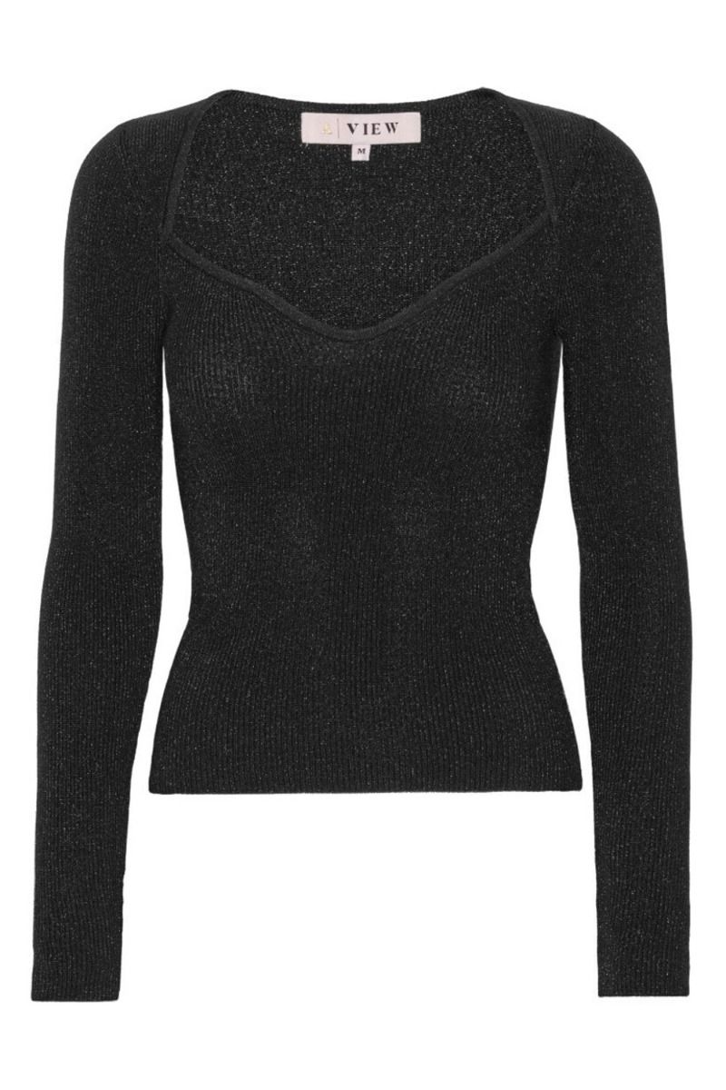 A-View - Bluse - Alexandra Knit Blouse - Black