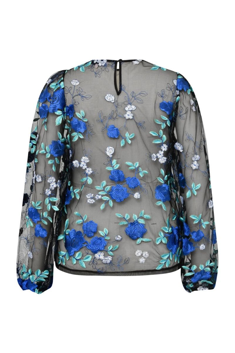 A-View - Bluse - Fuschia Blouse - Black/Blue