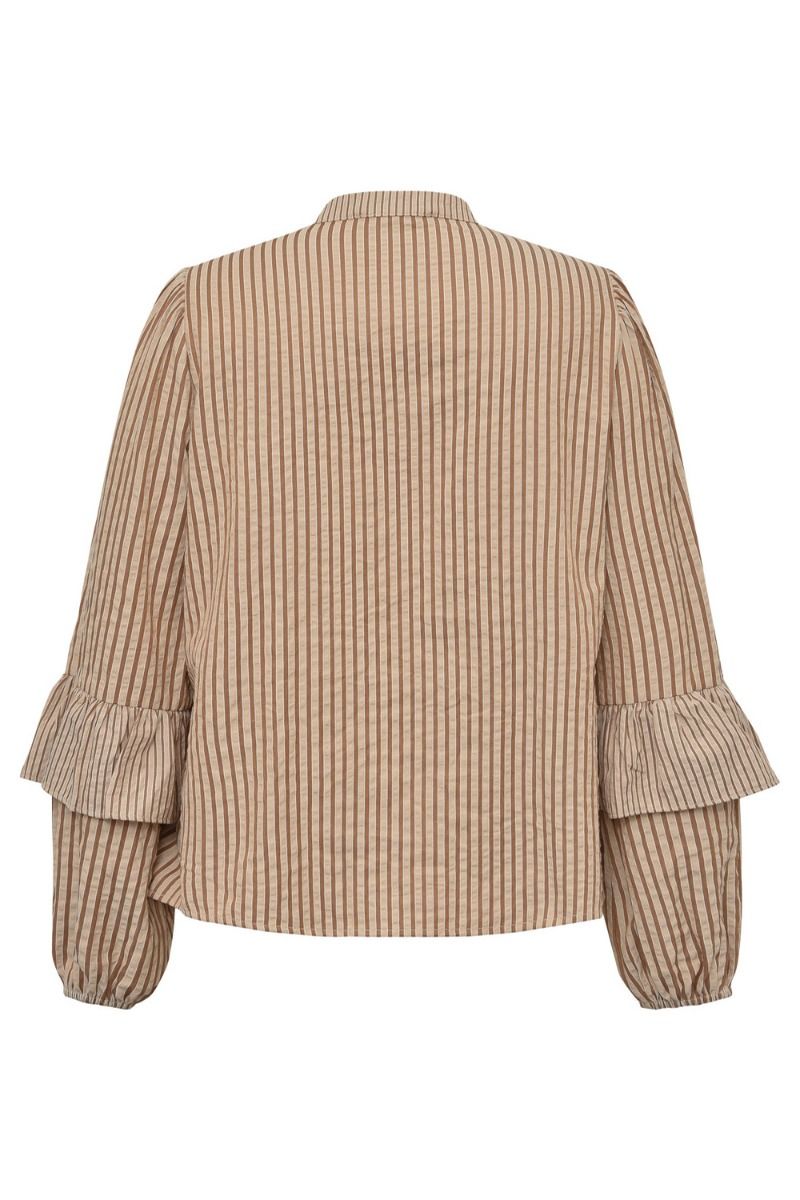 A-View - Bluse - Karin Blouse - Brown/White