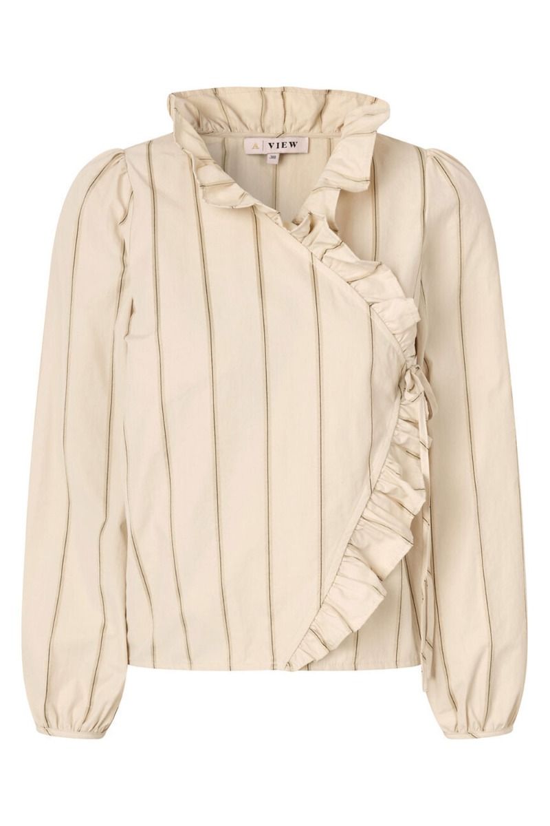 A-View - Bluse - Lizza Blouse - Off white/black stripe