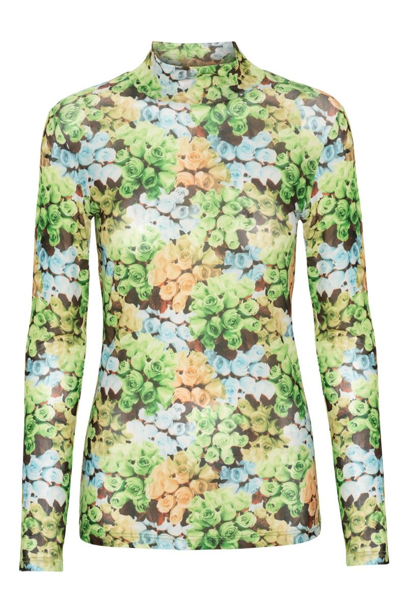 A-View - Bluse - Lulu Multi Color Green - Green