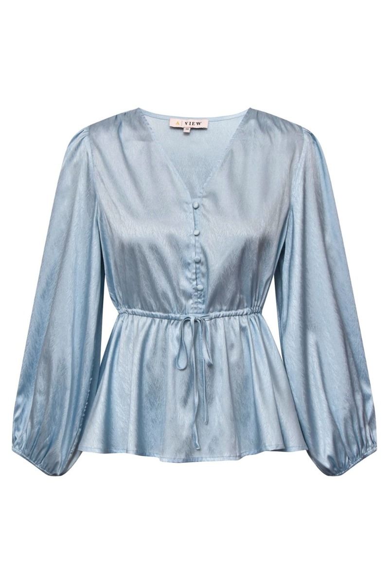 A-View - Bluse - Luna Blouse - 282 - Light Blue New