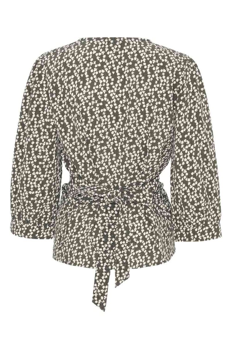 A-View - Bluse - Omah Wrap Blouse - Forest Green