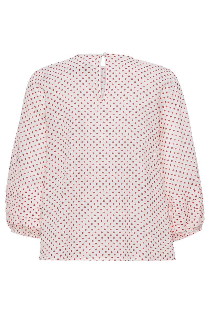 A-View - Bluse - Rosa Blouse - White With Red Dots