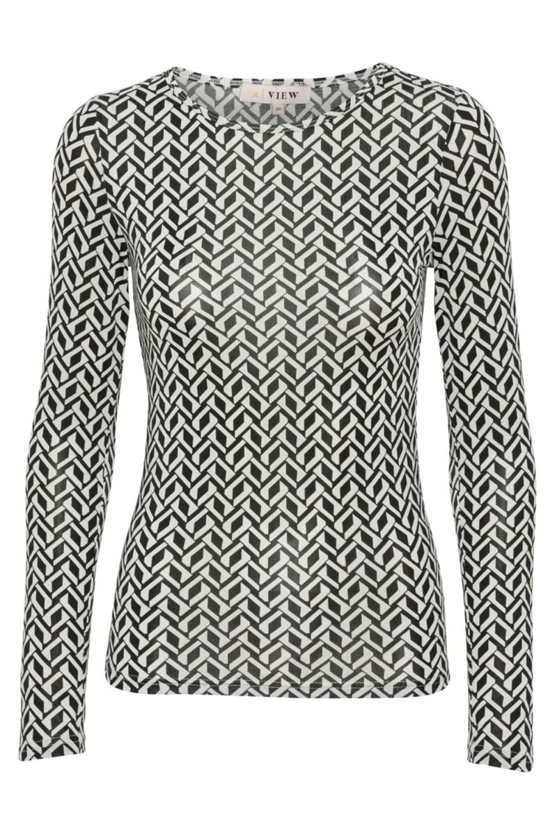 A-View - Bluse - Scarlet Blouse - Black/White