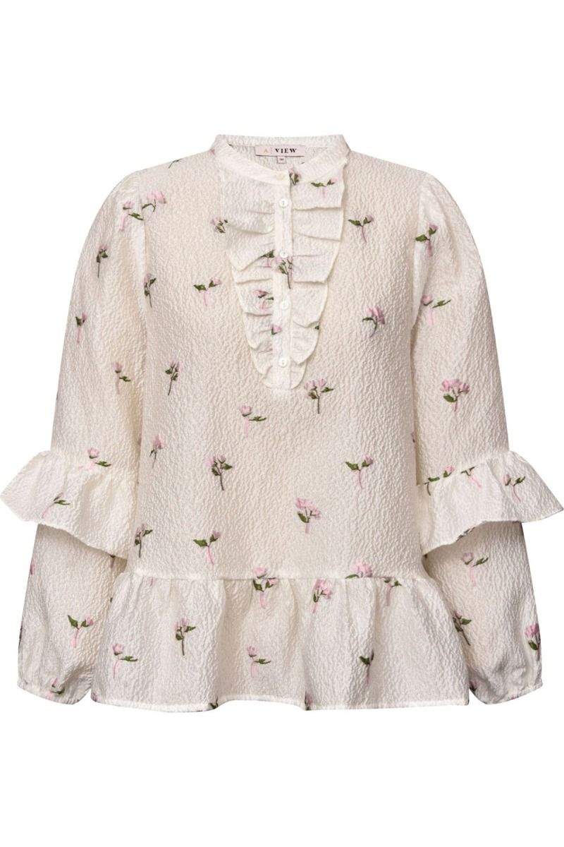 A-View - Bluse - Selino blouse - White/Pink