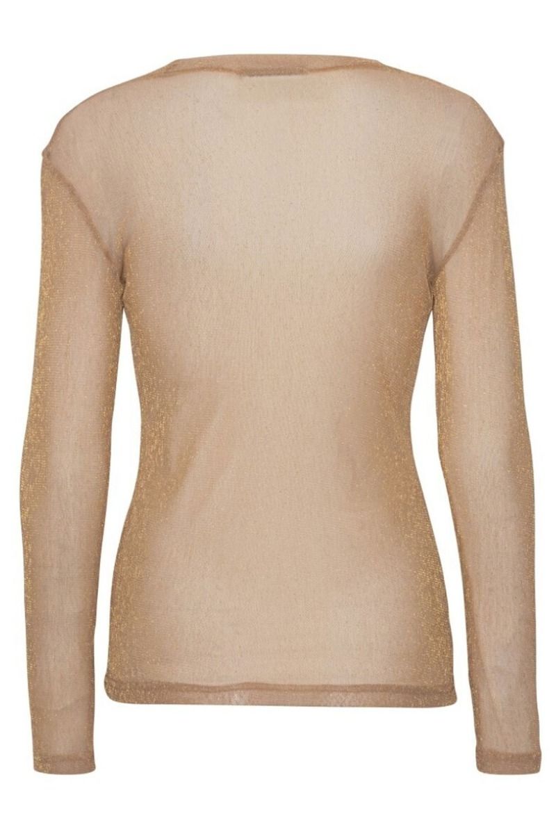 A-View - Bluse - Silke Lurex Blouse - Champagne