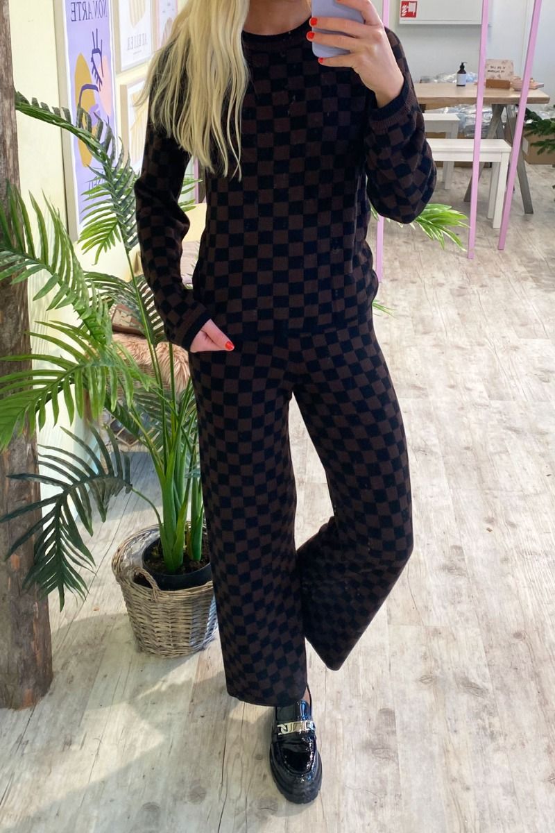 A-View - Bluse - Violet Blouse - Black/Brown