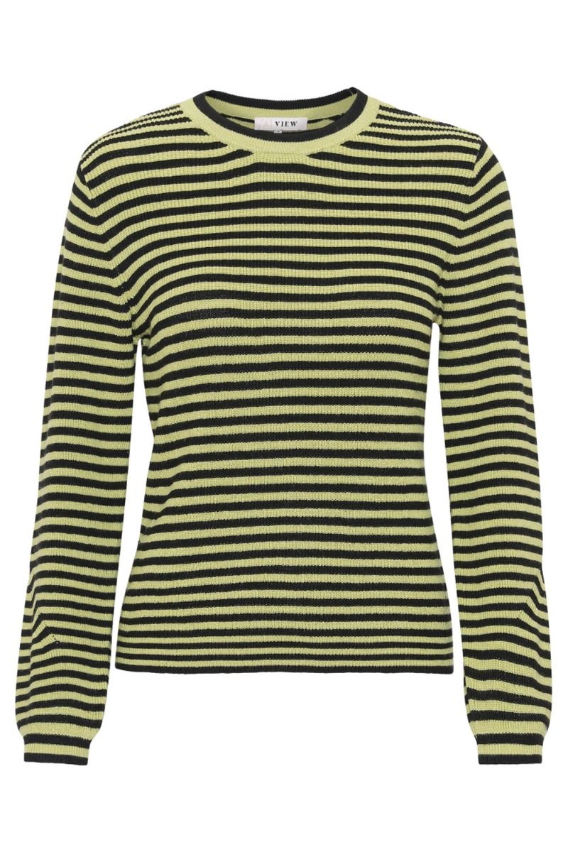 A-View - Bluse - Violet knit blouse - Black/Green