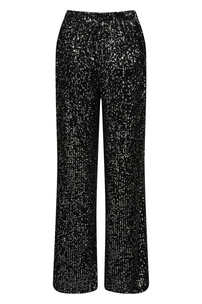 A-View - Bukser - Alexi Sequin Pants - Black
