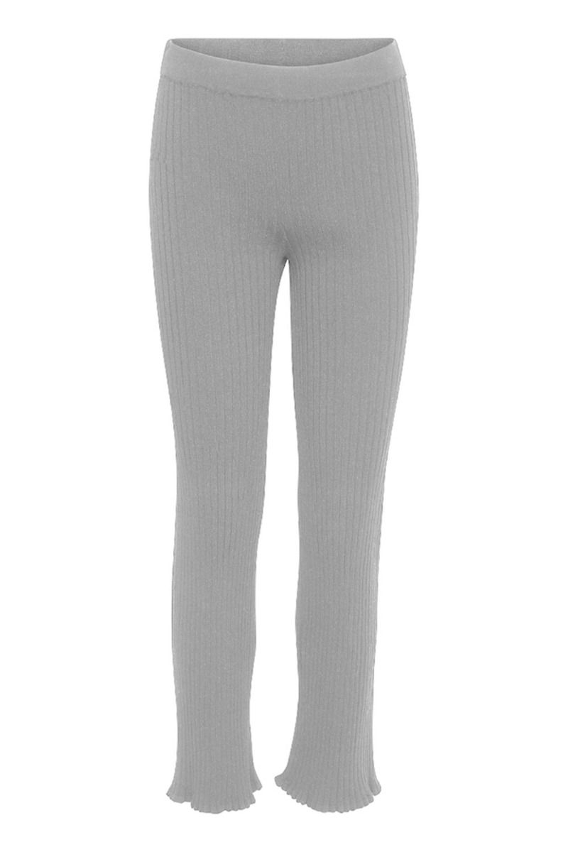 A-View - Bukser - Miro Knit Pant - Light Grey Melange