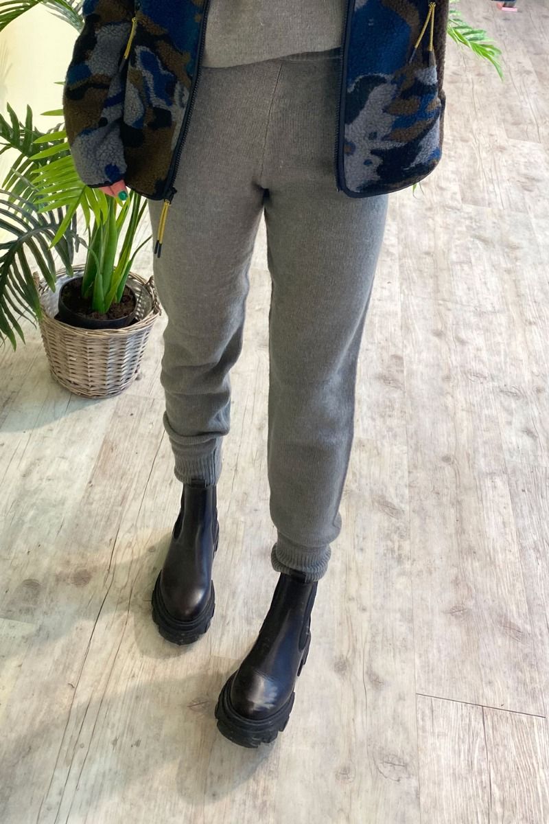 A-View - Bukser - Polka Pant - Light Grey Melange