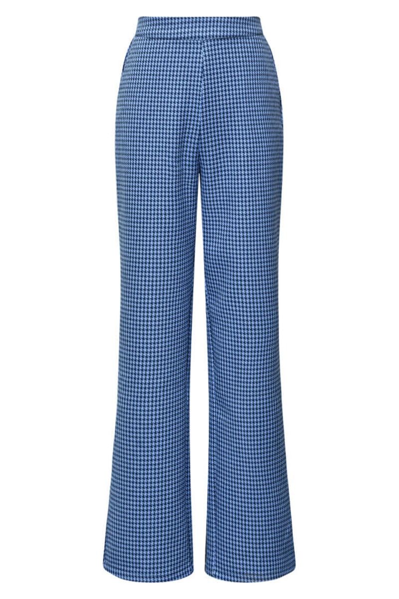 A-View - Bukser - Swan Pepita Pants - Blue