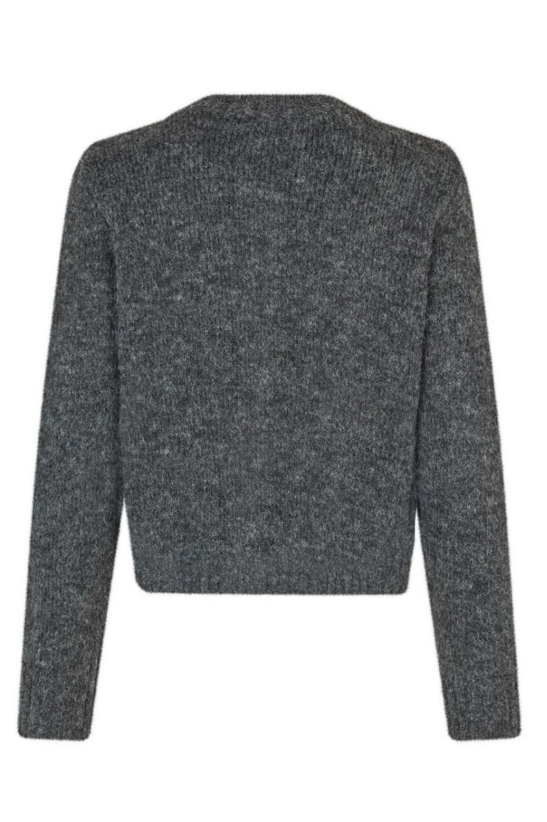 A-View - Cardigan - Audrey Knit Cardigan - Dark Grey