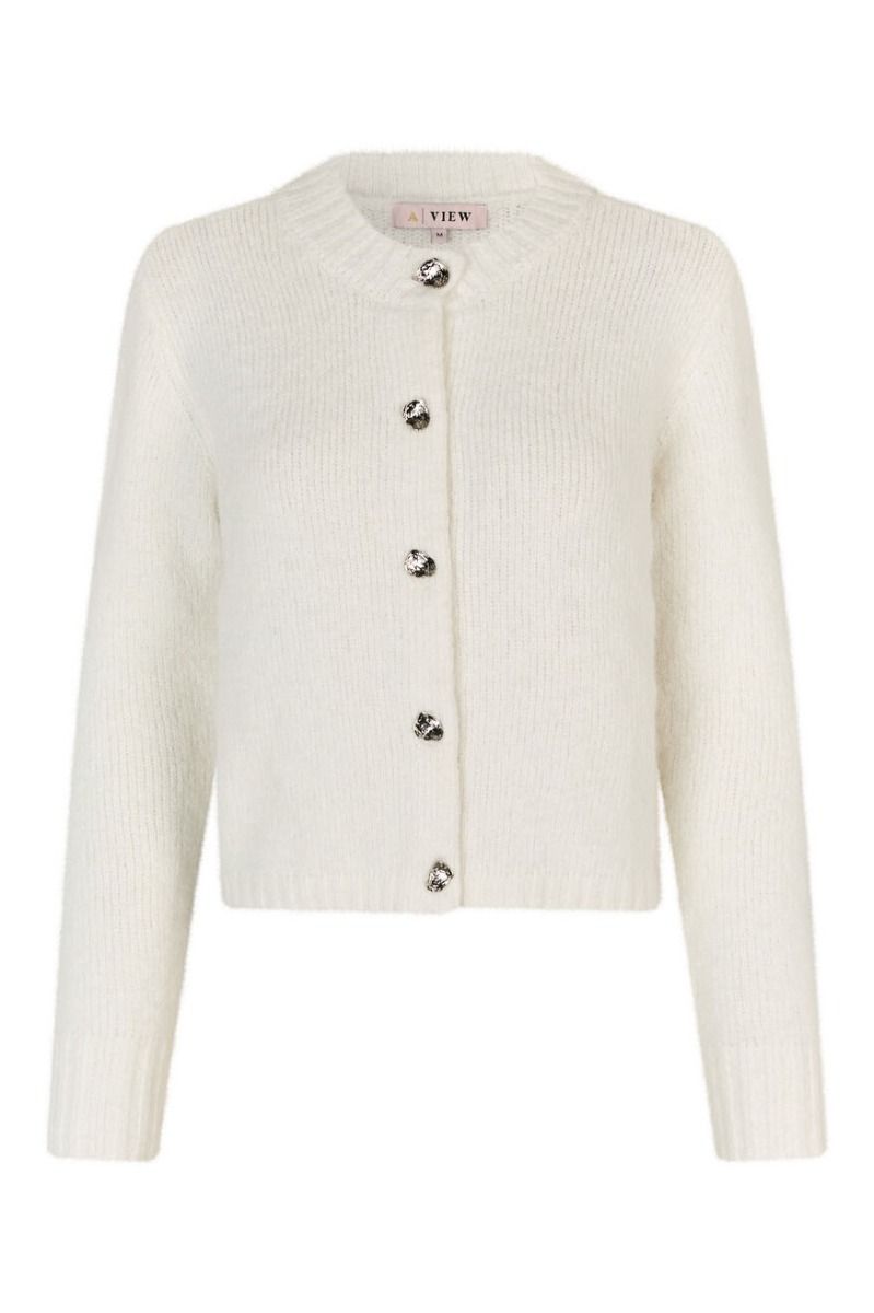 A-View - Cardigan - Audrey Knit Cardigan - Off White