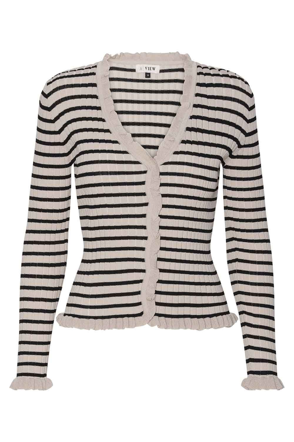 A-View - Cardigan - Fabian Cardigan - Black/White Pepper