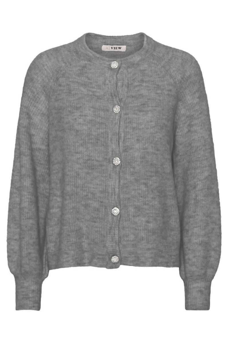 A-View - Cardigan - Menorca Knit Cardigan - Grey
