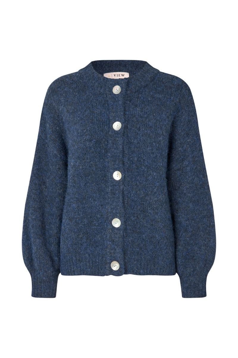 A-View - Cardigan - Patrisia Solid Knit Cardigan - Navy