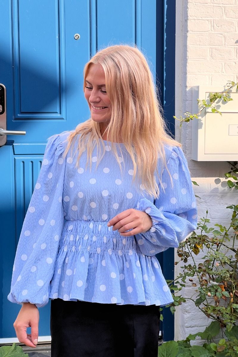 A-View - Bluse - Elinor Blouse - Blue/White