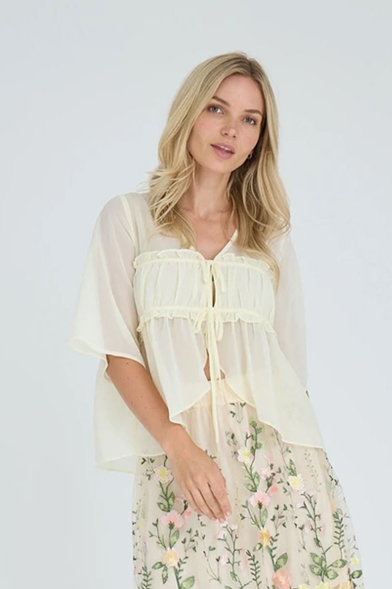 A-View - Bluse - Eloise Blouse - Pale Yellow