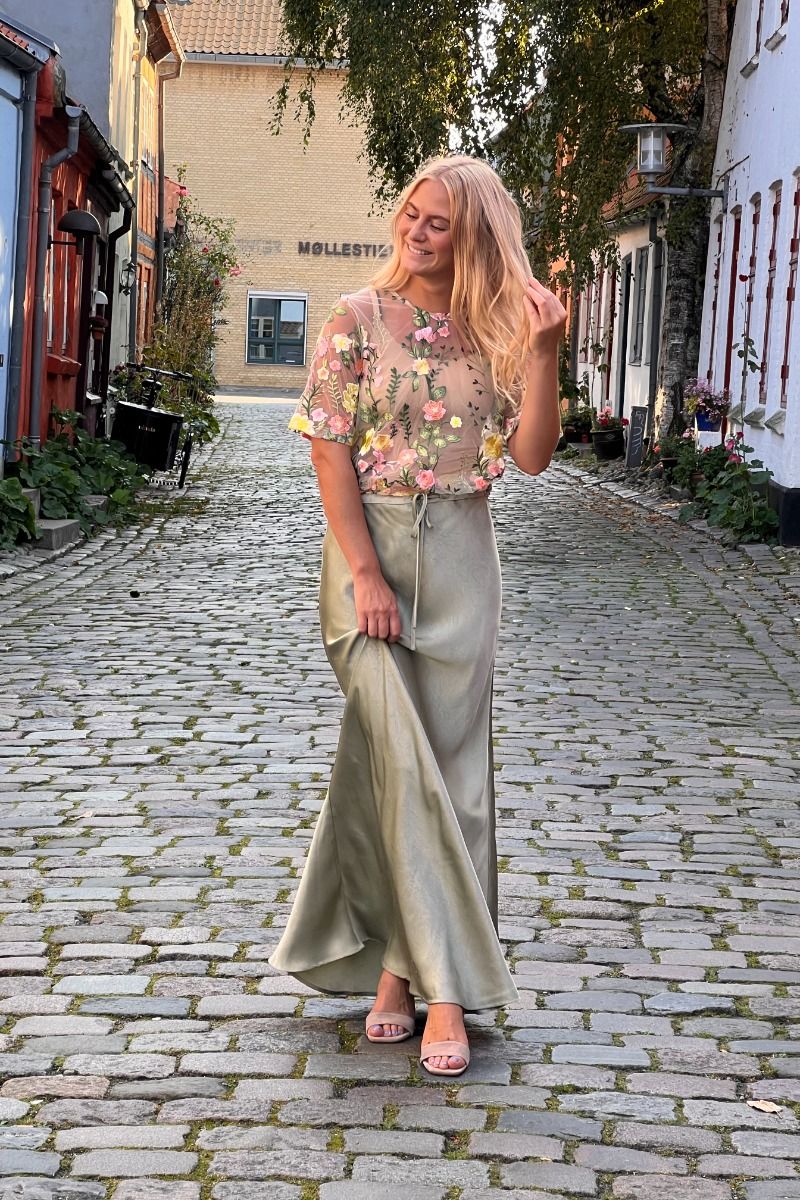 A-View - Nederdel - Emily Skirt - Dusty Green