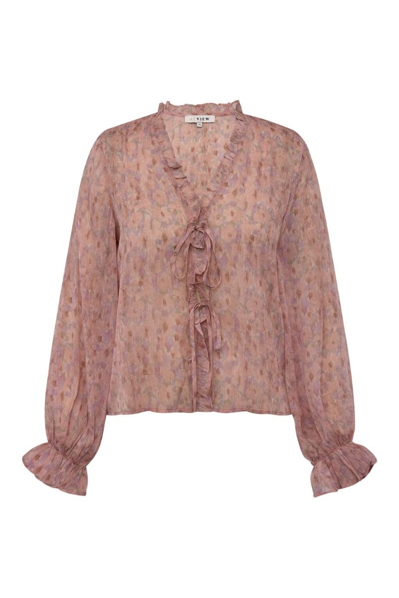A-View - Bluse - Flounce Blouse - Old Rose