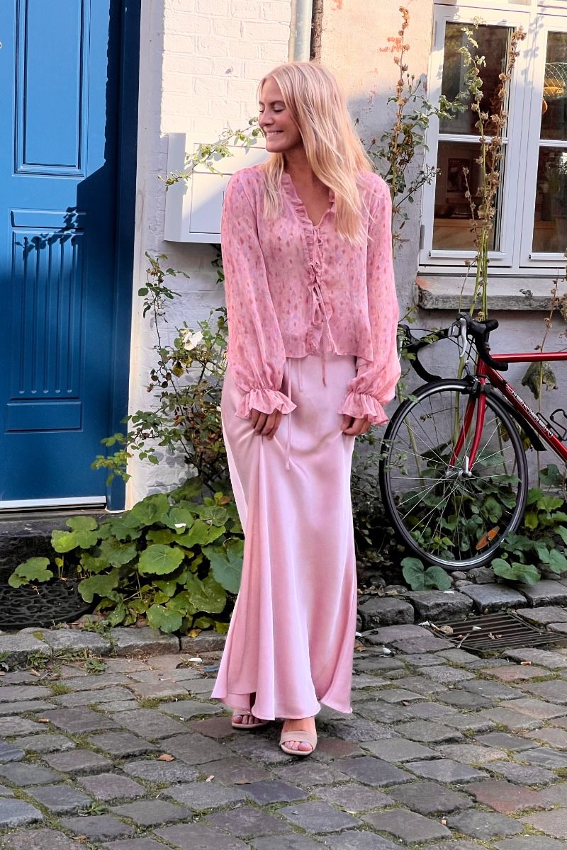 A-View - Bluse - Flounce Blouse - Old Rose