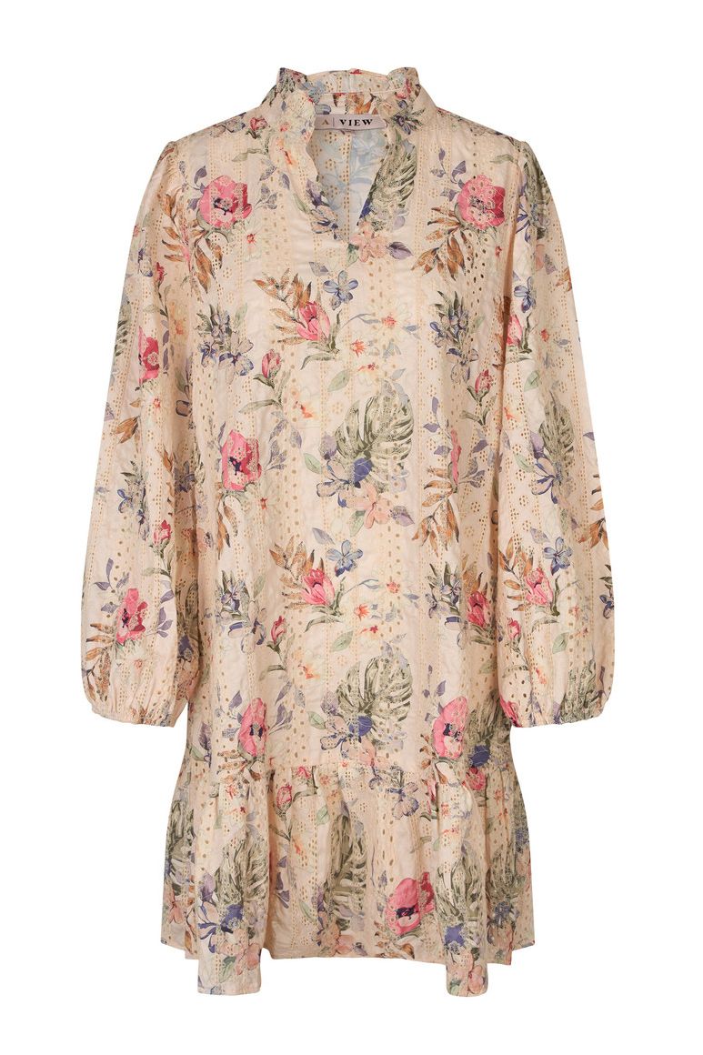 A-View - Kjole - Grete Dress - Sand/dusty green