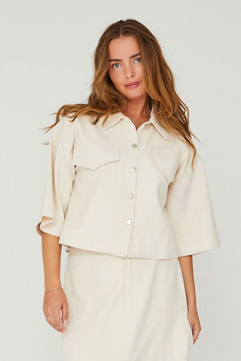 A-View - Jakke - Line Twill Jacket - Sand