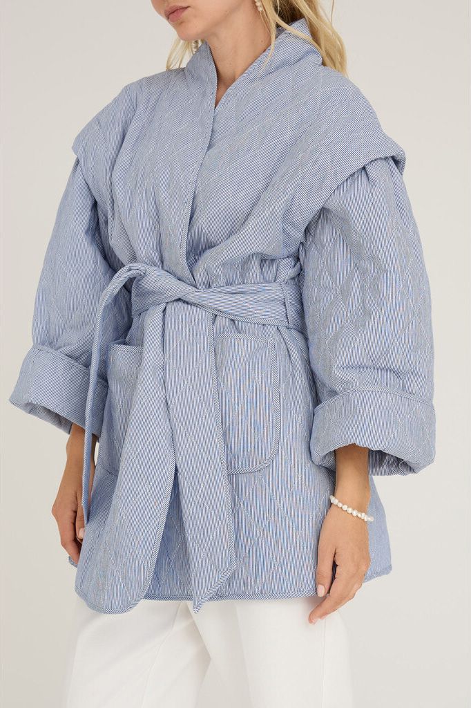 A-View - Jakke - Katie Quilt Jacket - Navy/white