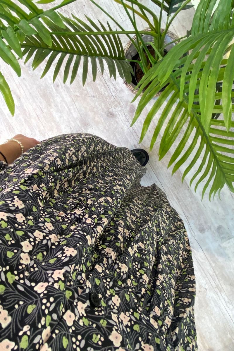 A-View - Kjole - Alice Dress - Black With Flowers