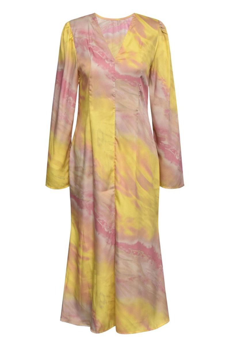 A-View - Kjole - Carina Dress - Yellow/Rose