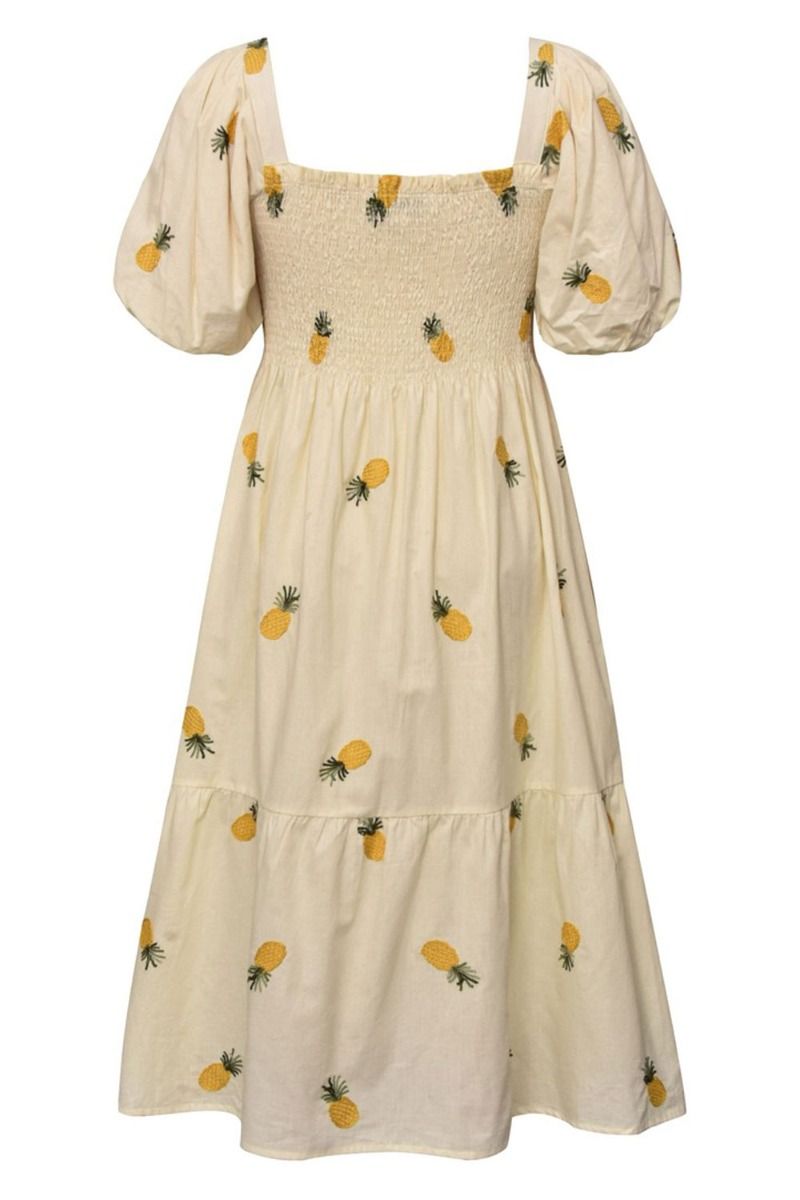 A-View - Kjole - Cheri Fruit Dress - Sand/Yellow