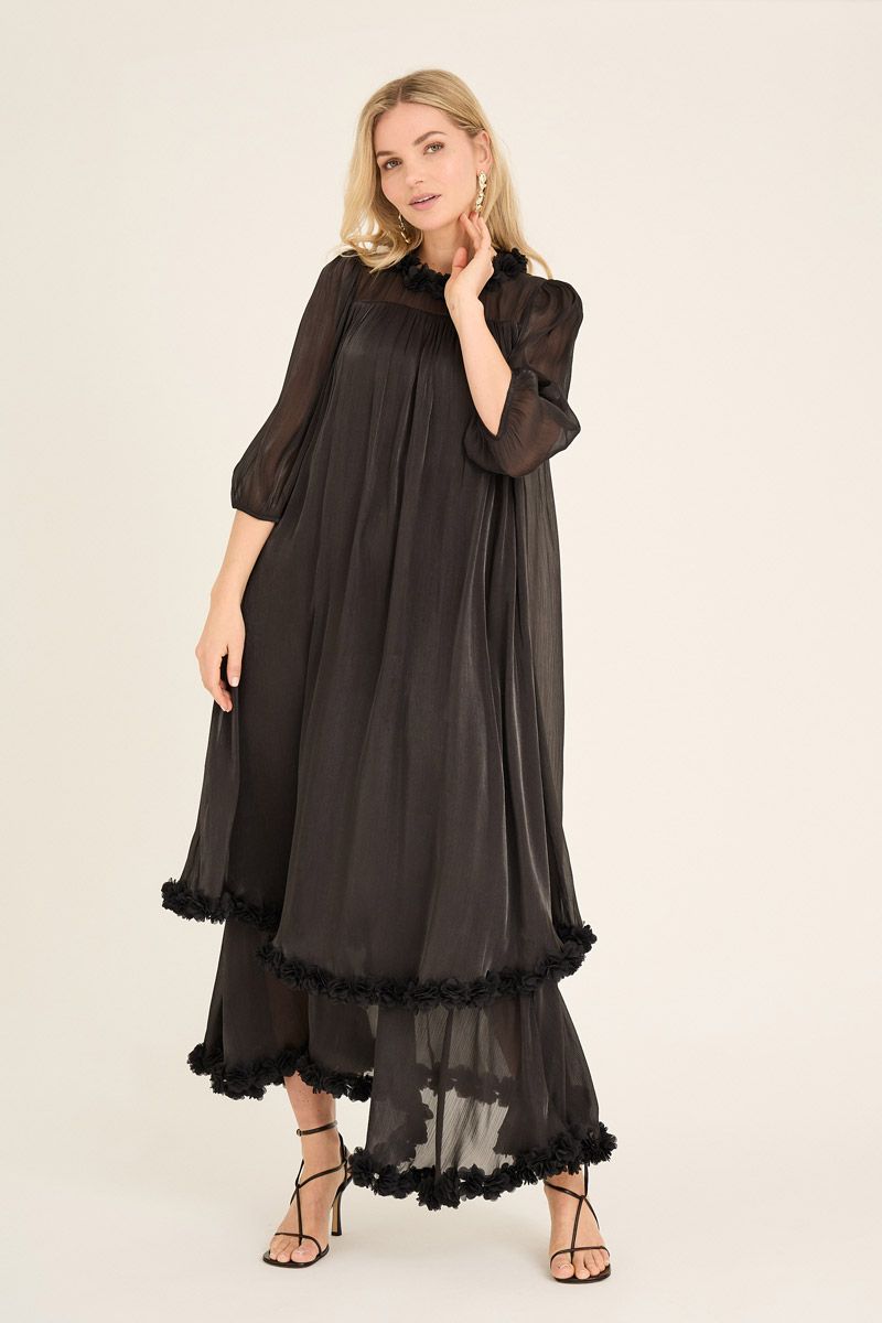 A-View - Kjole - Daisi Long Dress - Black