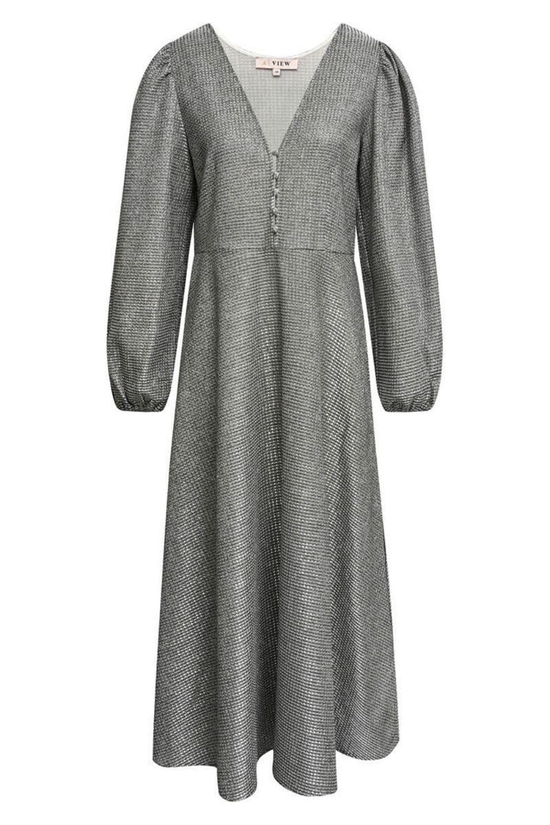 A-View - Kjole - Enitta Lurex Dress - Silver