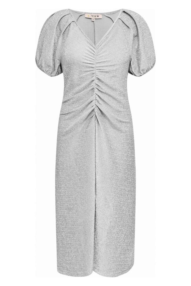 A-View - Kjole - Eva Short Sleeve Dress - White