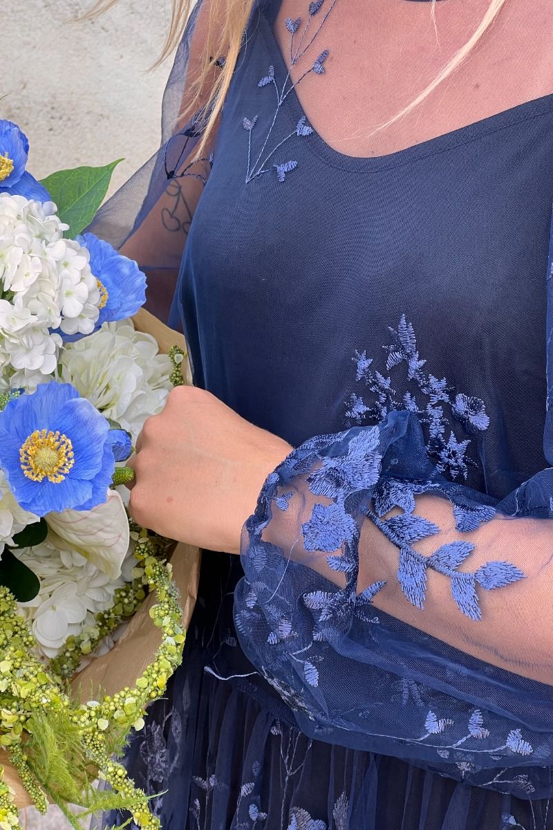 A-View - Kjole - Fuschia Dress - Navy