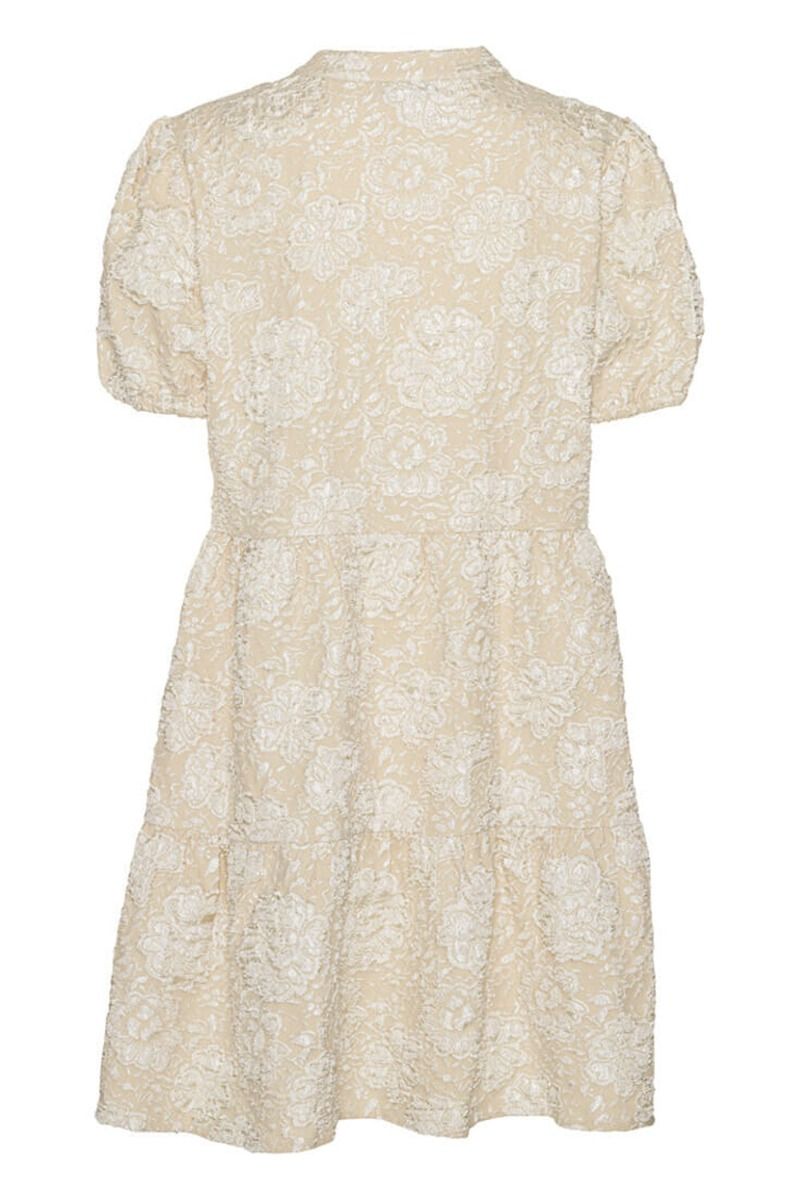 A-View - Kjole - Ida Short Sleeve Dress - Sand