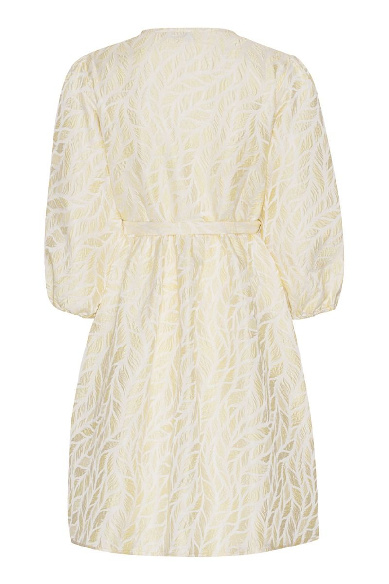 A-View - Kjole - Jenny Dress - White With Yellow