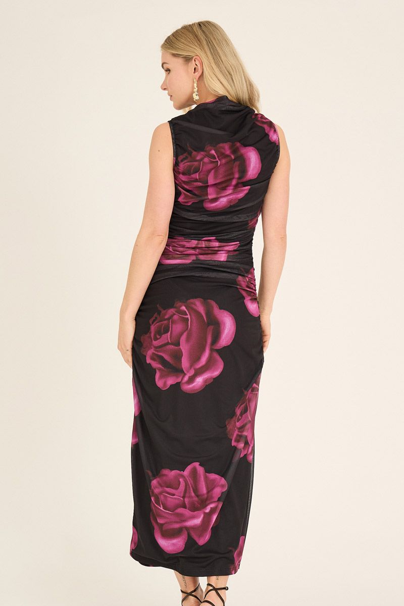 A-View - Kjole - Ophelia Dress - Black/Pink