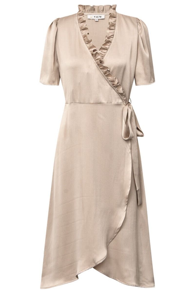 A-View - Kjole - Peony Midi Dress - Sand