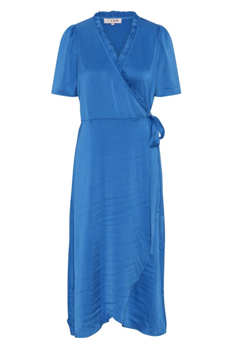 A-View - Kjole - Peony Wrap Dress - Blue