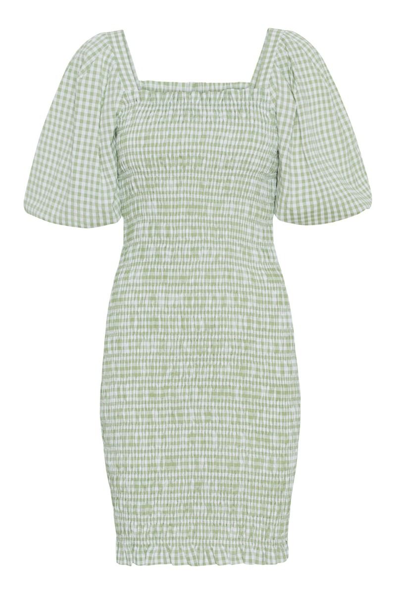 A-View - Kjole - Rikka Check - Check Green