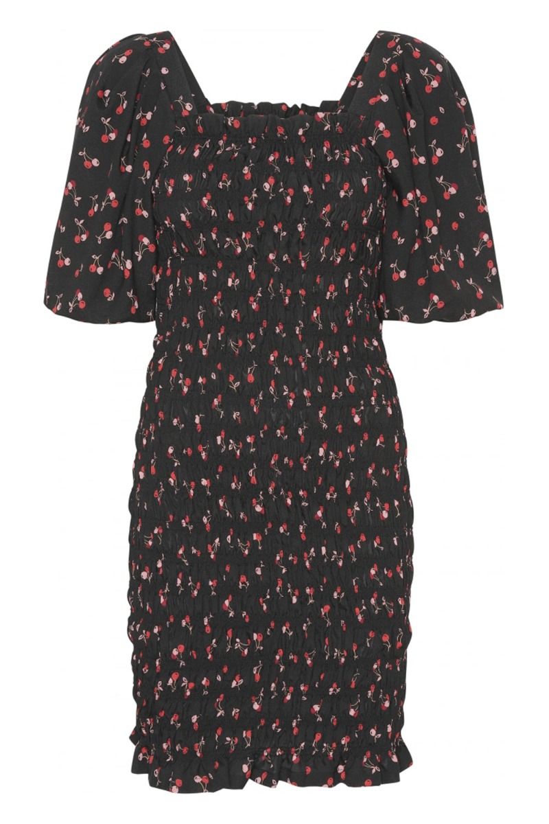 A-View - Kjole - Rikka Cherry Dress - Black