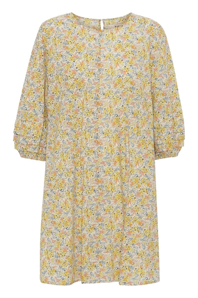 A-View - Kjole - Robeta Dress - Yellow Print