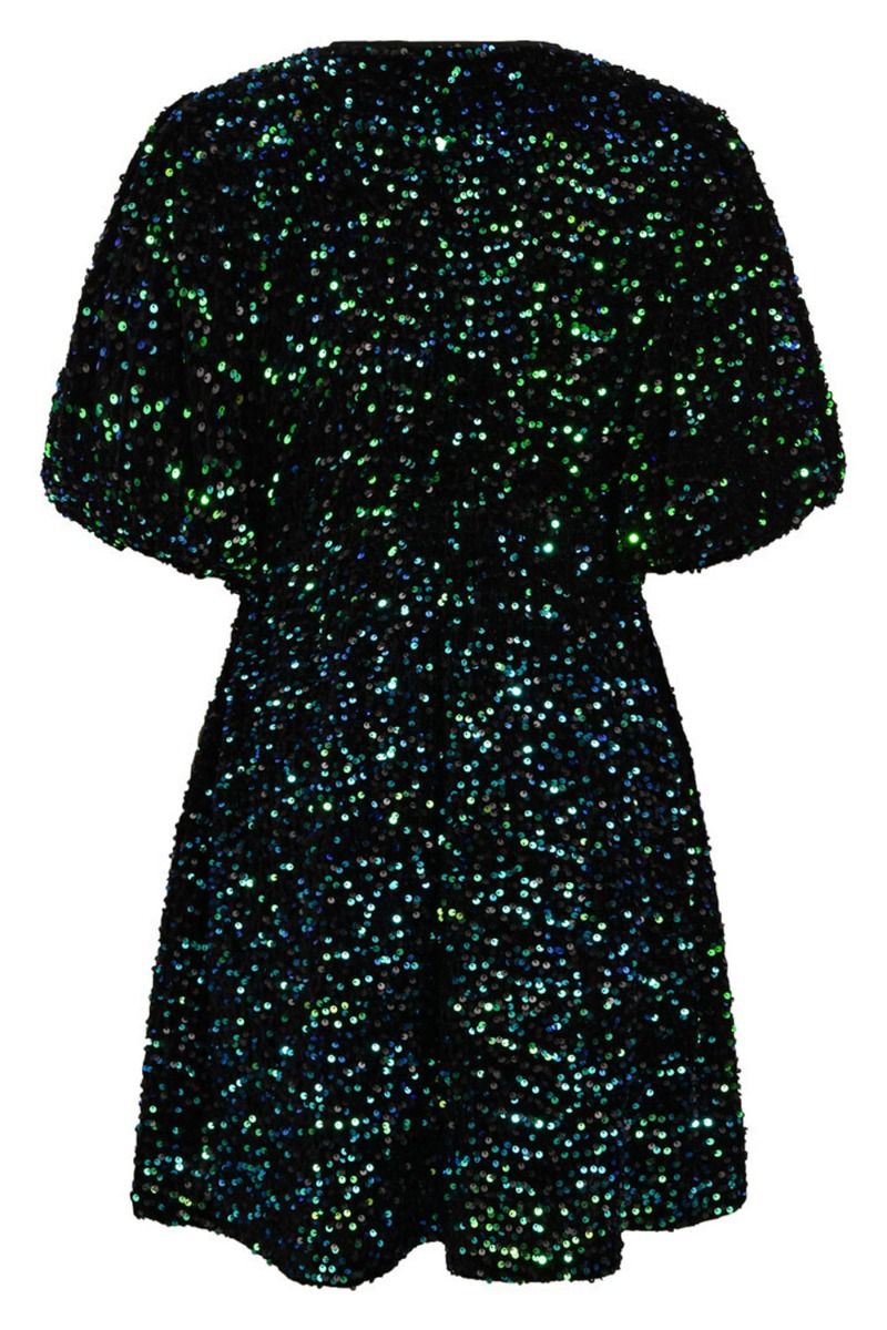 A-View - Kjole - Silla Dress - Blue w. Green