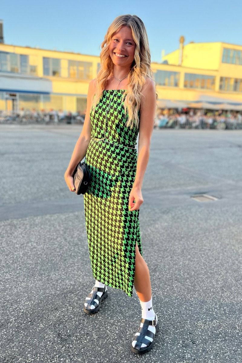 A-View - Kjole - Simone dress - Black/Green