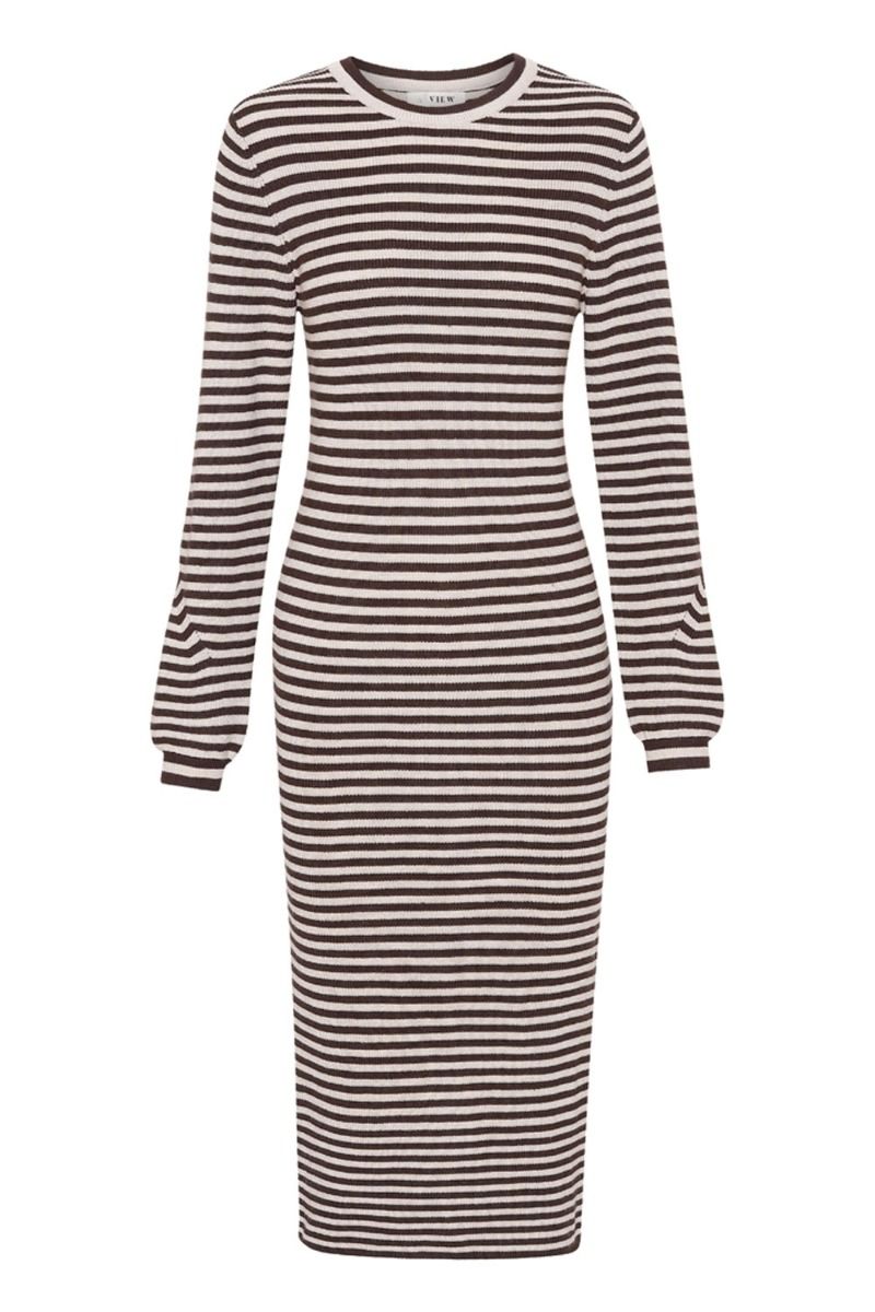 A-View - Kjole - Violet Knit Dress - Brown/Sand