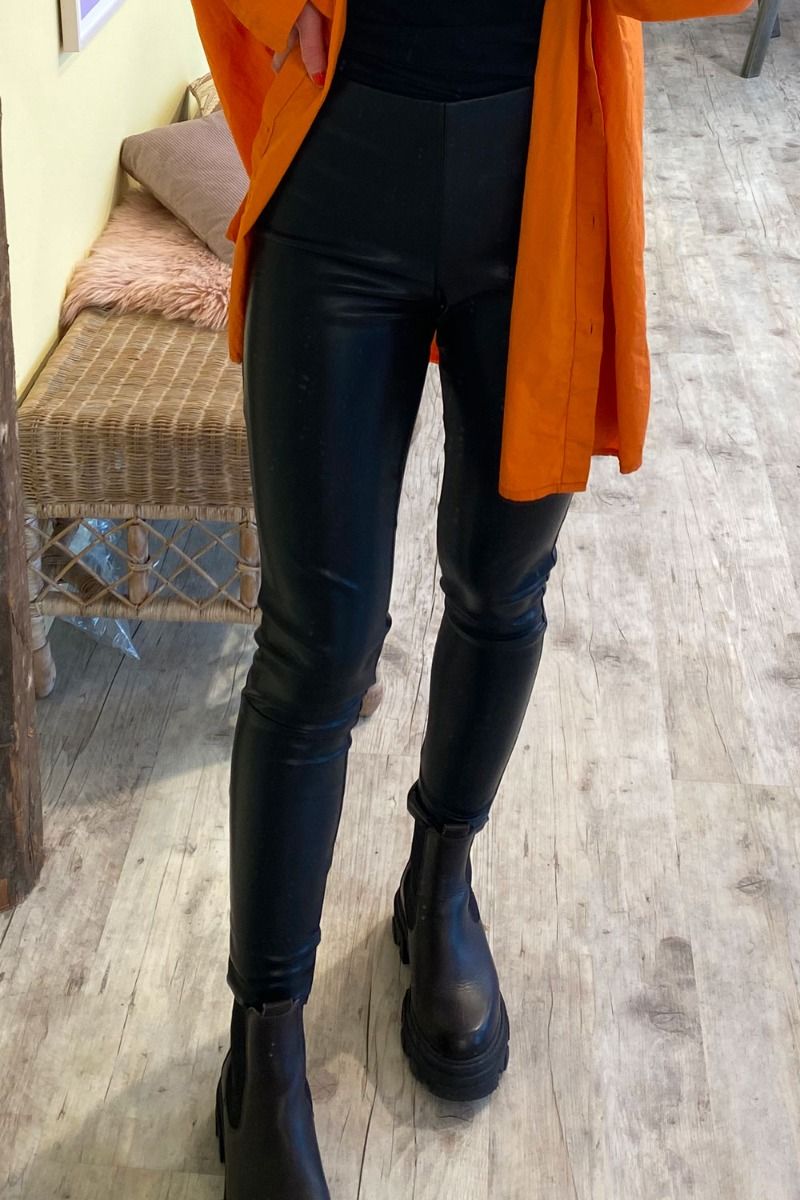 A-View - Leggings - Orlando PU Tight Pant - Black